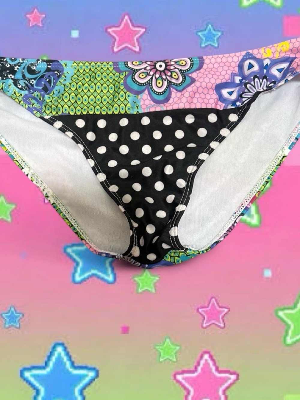 Black Polka Dot Bikini Bottom - Unbranded